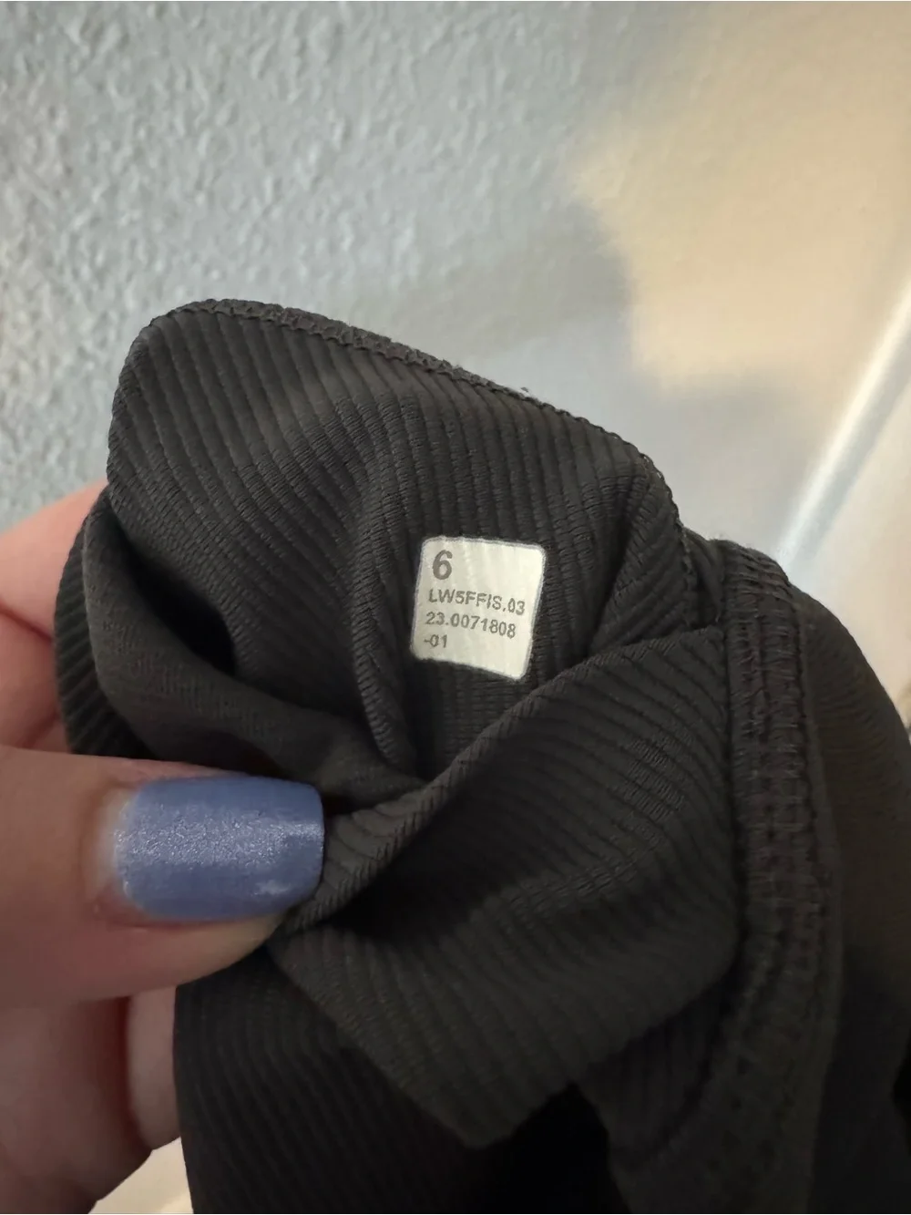 lululemon athletica Black Ribbed Leggings